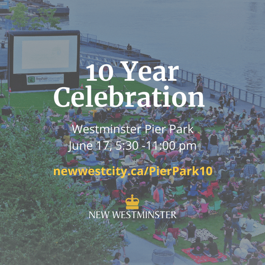 Gif image of Pier Park Anniversary event poster